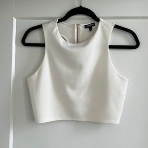 Express White Crop Top